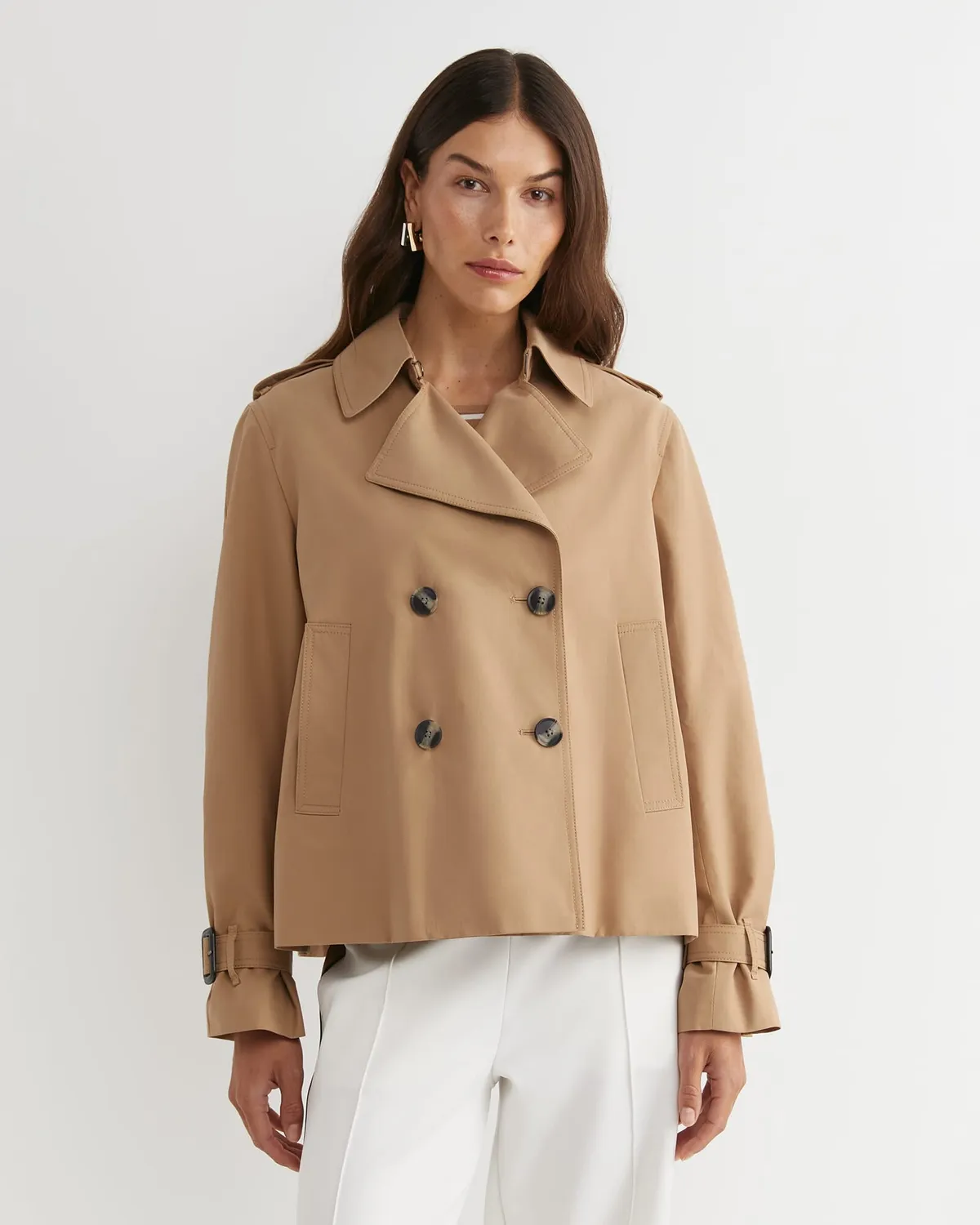 Sportscraft Audrey Crop trench court femme double