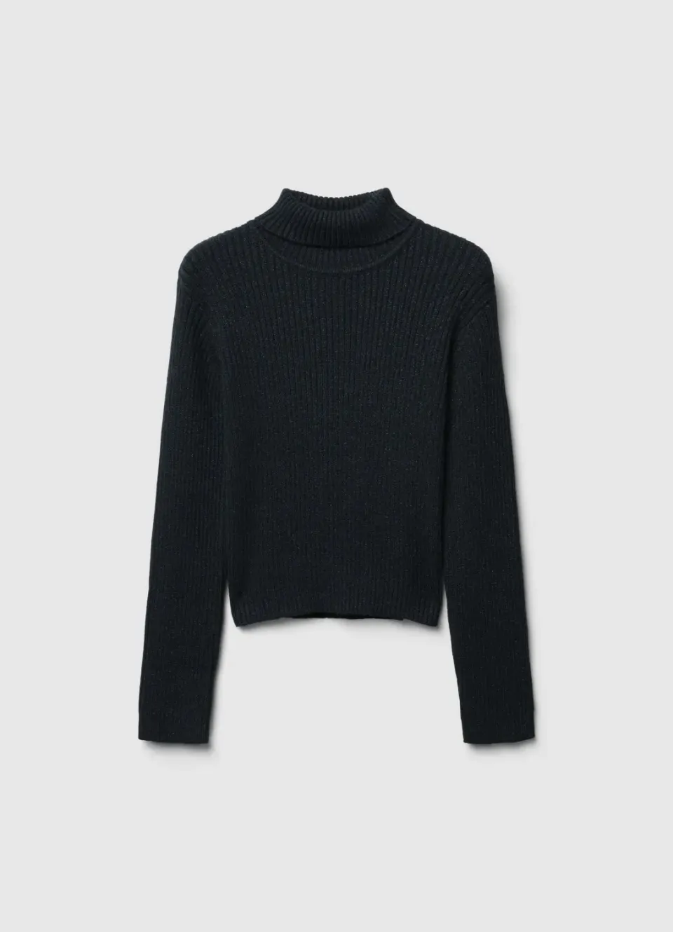 Calliope Pull col roulé fille côtelé luminescent