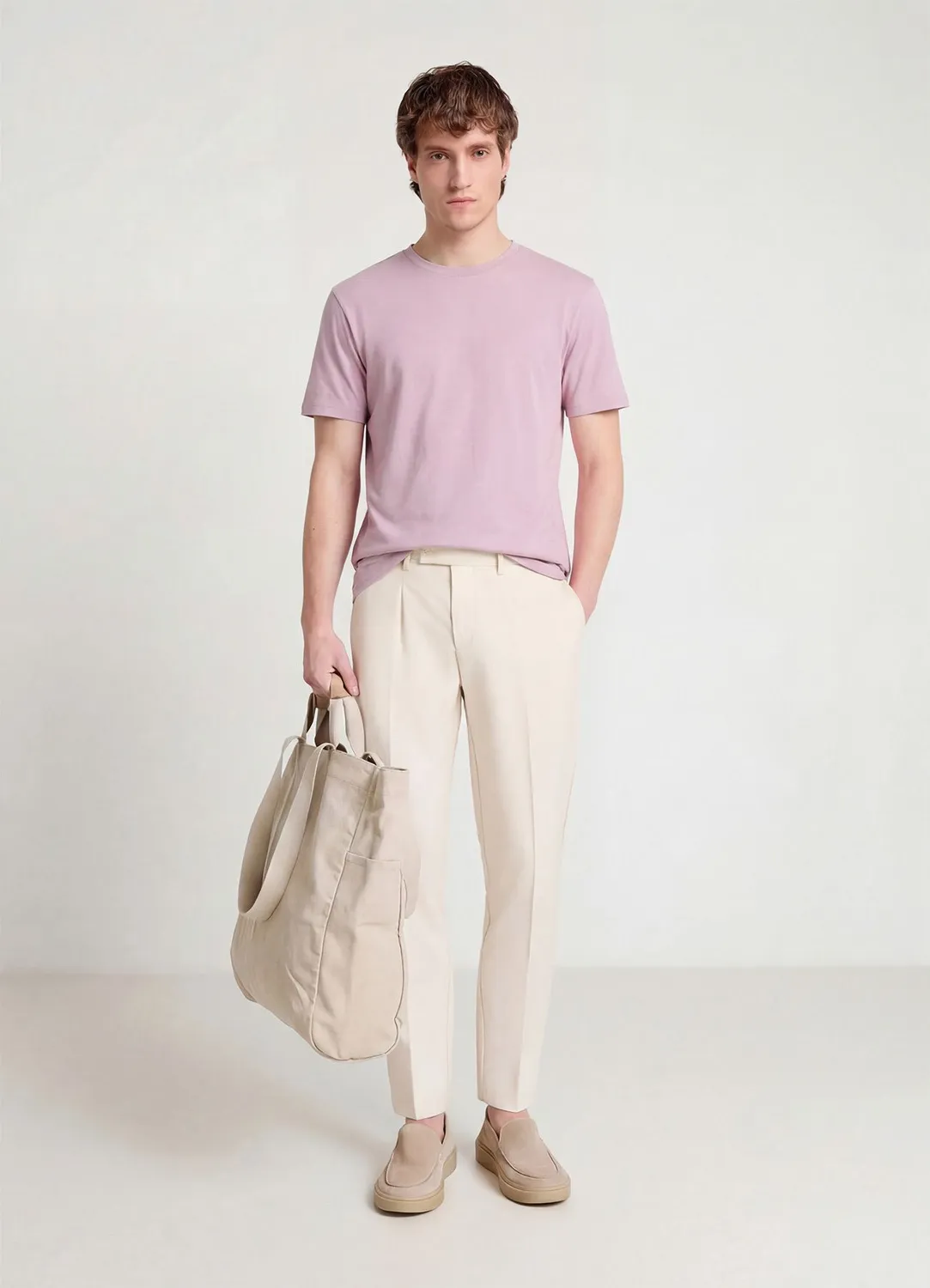 Calliope t-shirt homme col rond uni coton