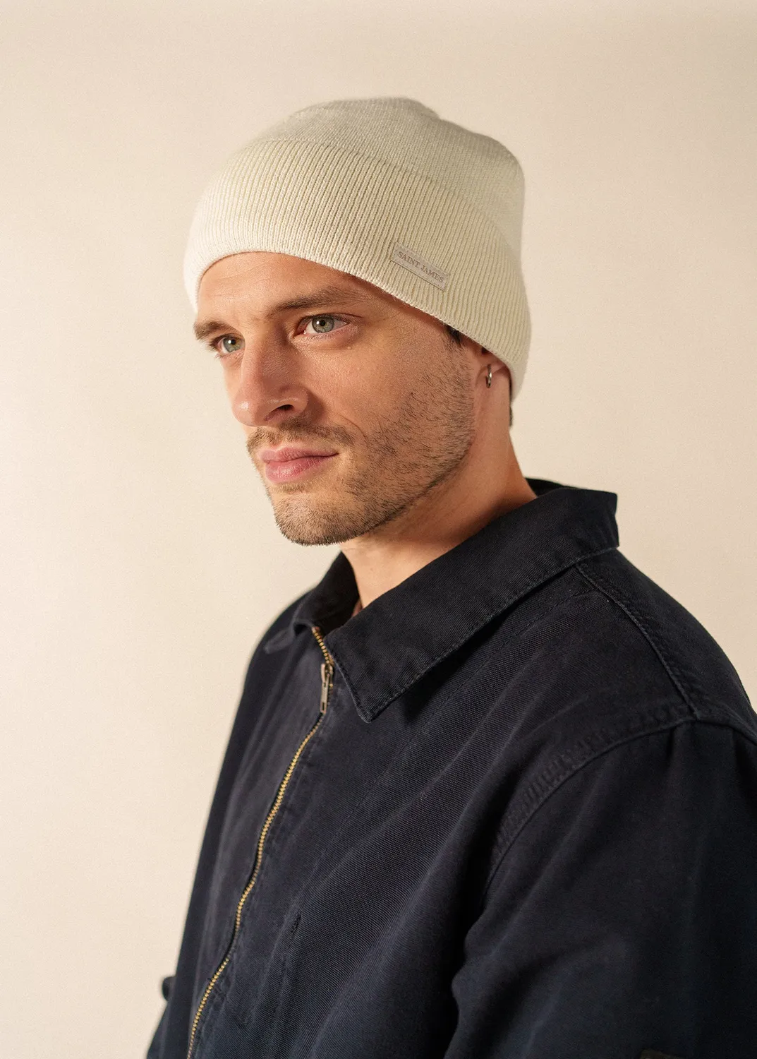 Saint James Clerval bonnet écume laine polaire