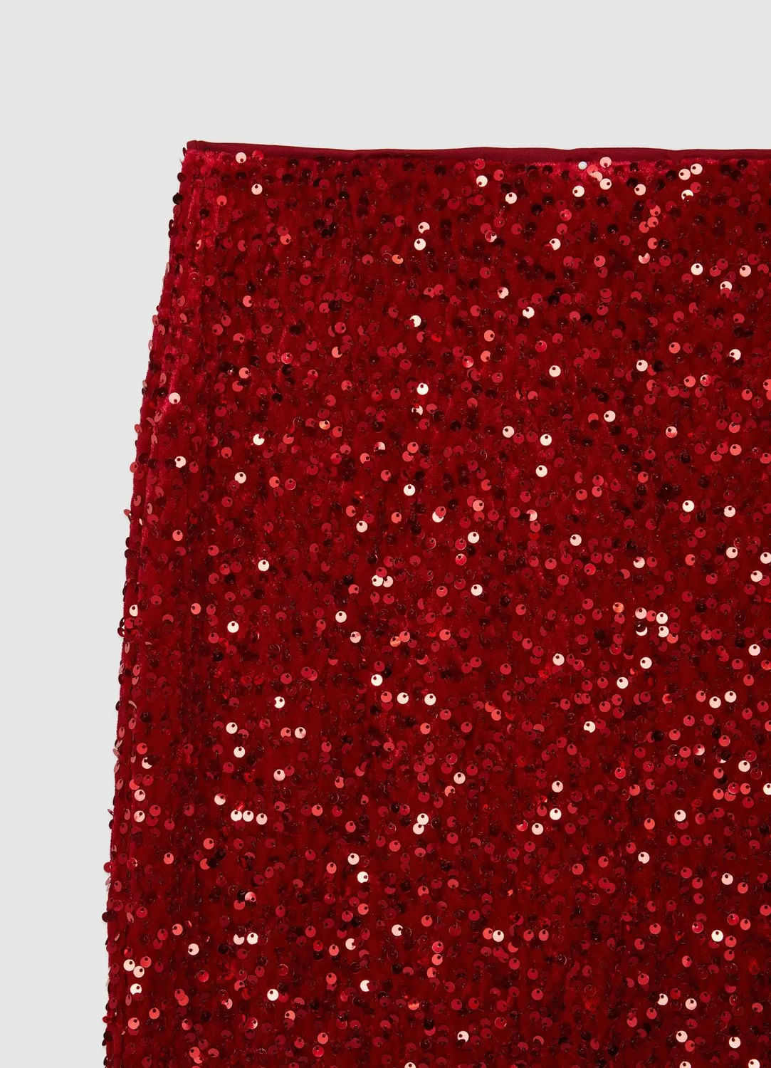 Calliope Longuette Chenille Jupe Femme Paillettes Fendue