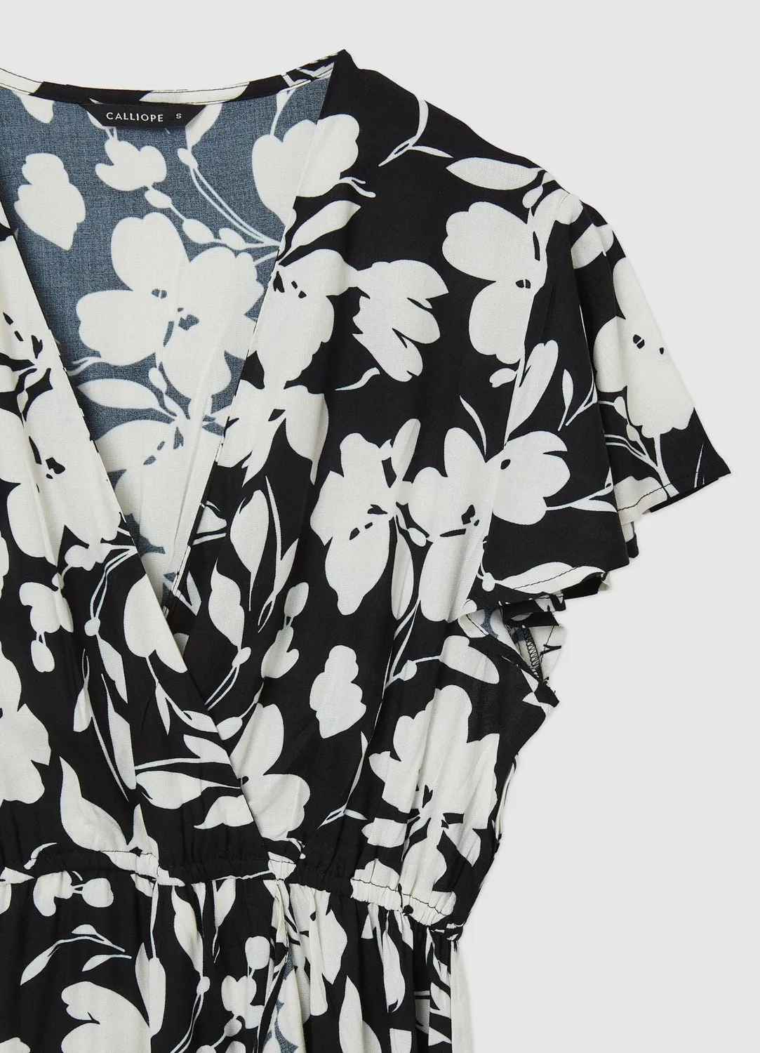 Calliope robe croisée femme fleurs bicolore