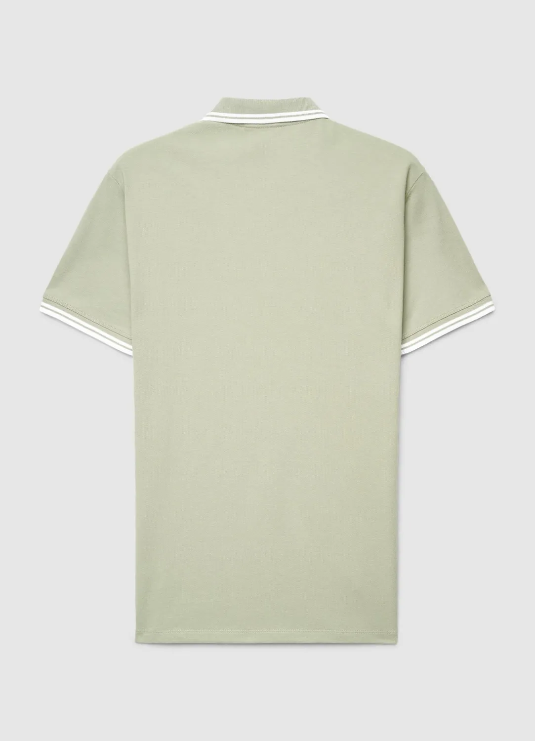 Calliope polo homme coton col rayé uni