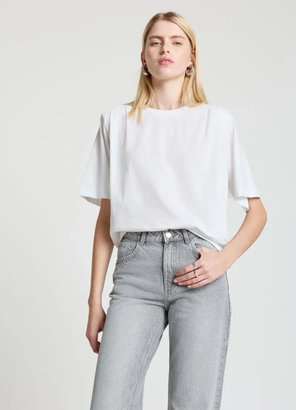 Calliope T-shirt plis épaules femme uni