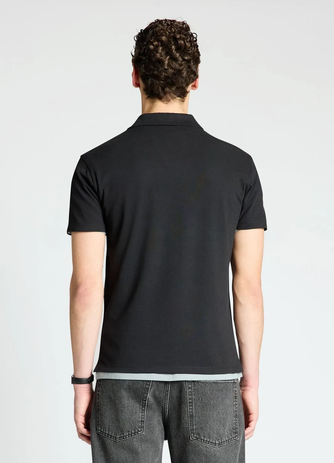 Calliope polo uni col polo manches courtes homme