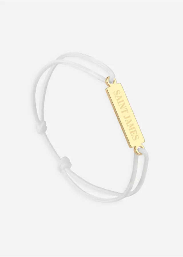 Saint James Vent à la Française bracelet or blanc coton