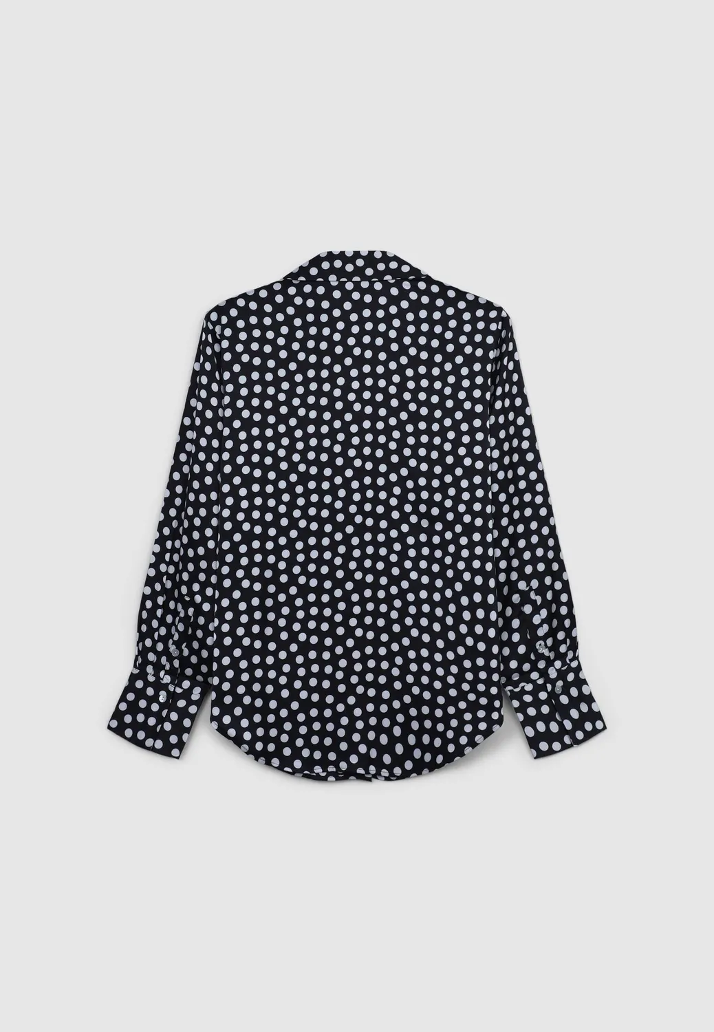 Calliope chemise pois chemisier satiné manches longues