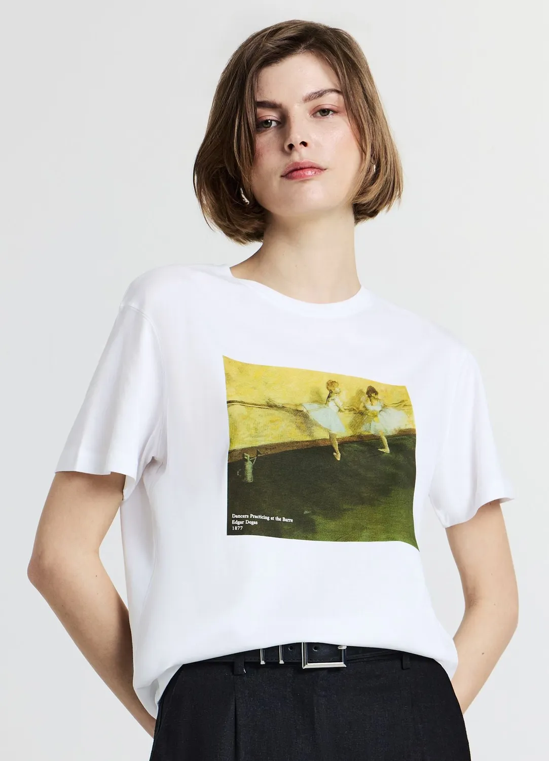 Calliope t-shirt imprimé tableau femme col rond