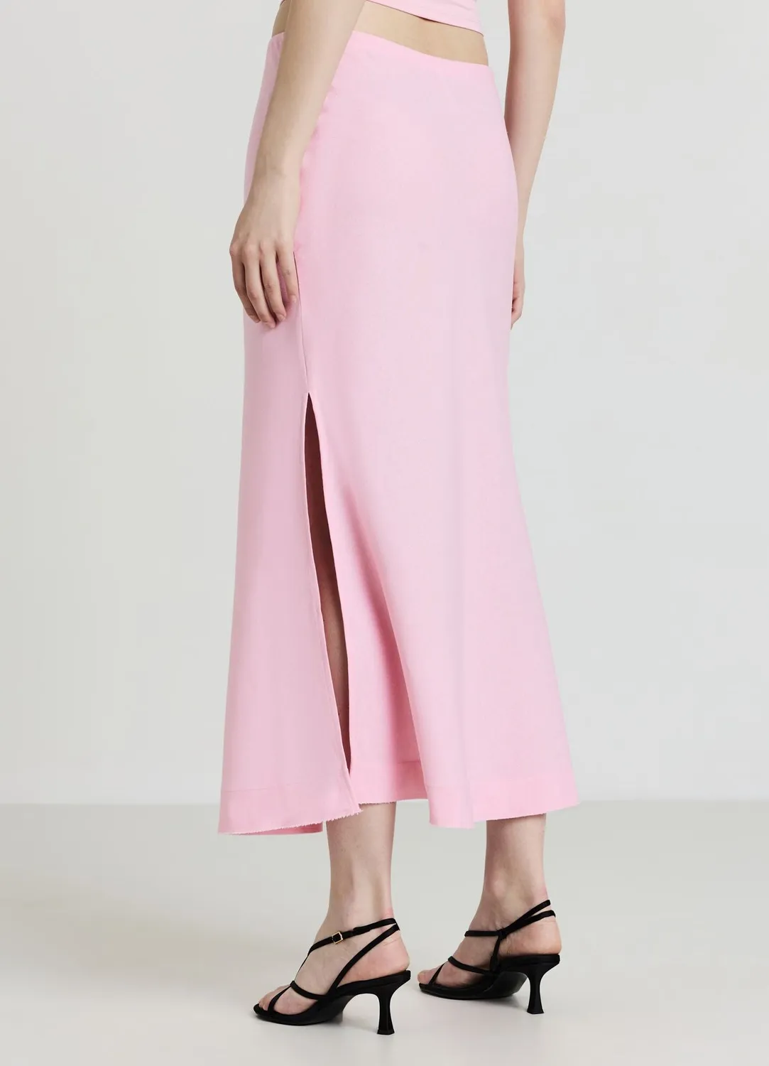 Calliope jupe midi femme fentes cordon