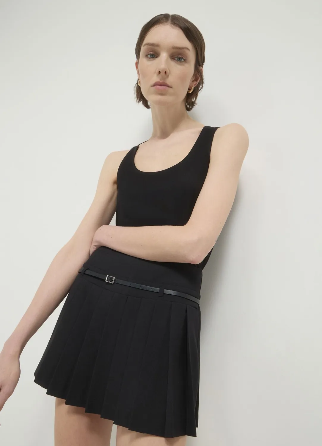 Calliope jupe-culotte plissée femme ceinture
