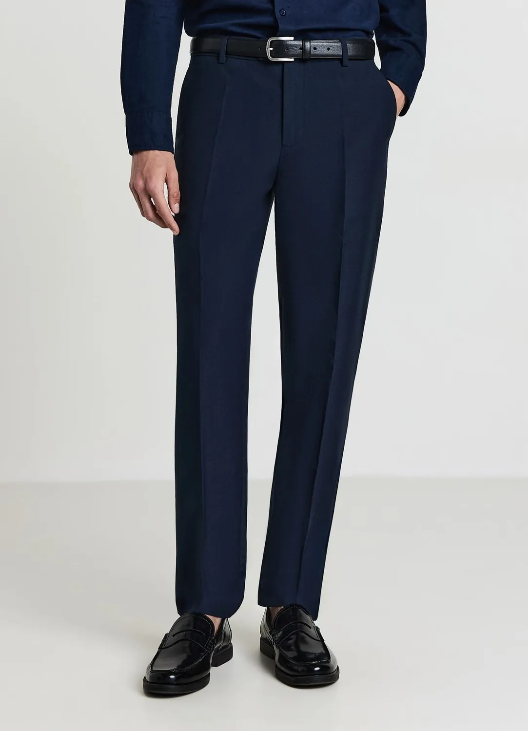 Calliope pantalon uni homme coupe droite