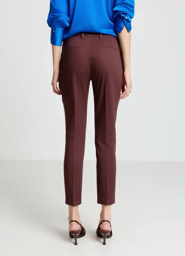 Calliope pantalon cigarette satin de coton femme bureau