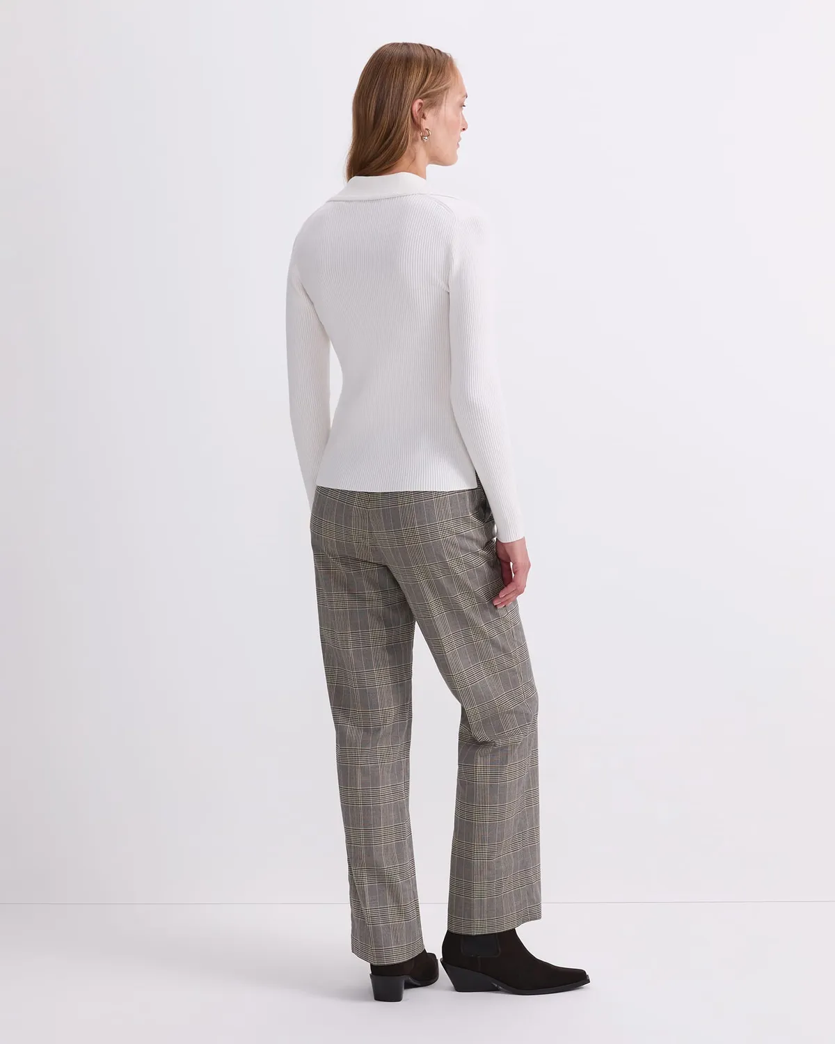 Sportscraft Crafted Collar Rib pull polo femme laine