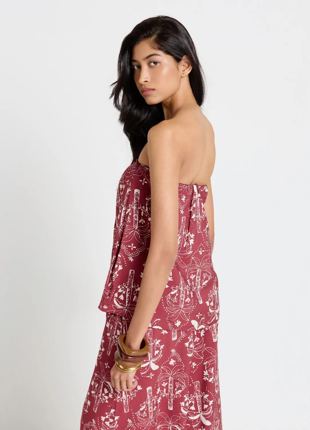 Calliope jupe paréo femme imprimé palmiers taille S