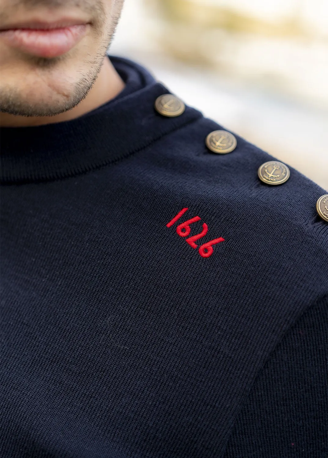 Saint James Ronarc'h pull marin navy laine