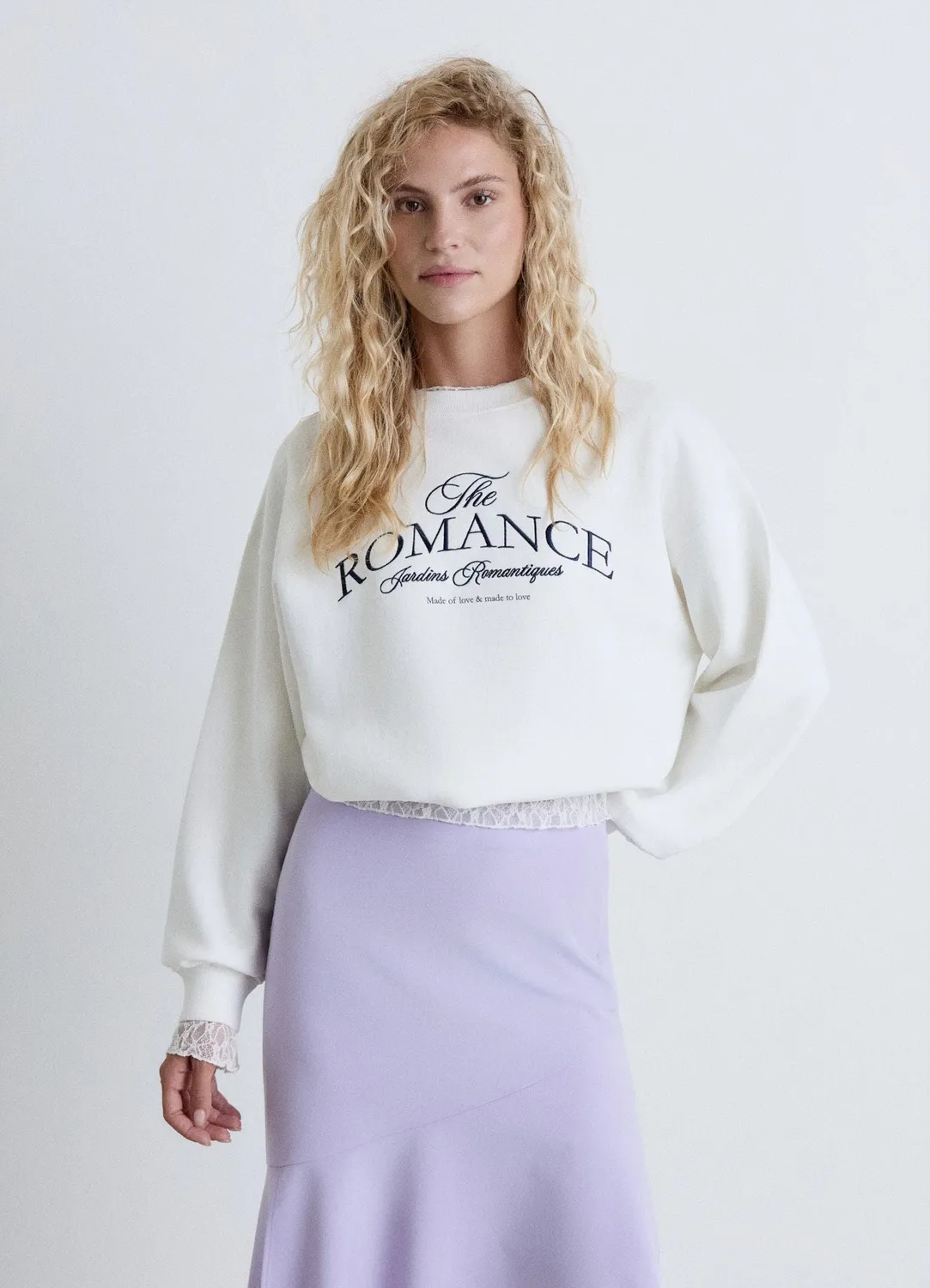 Calliope Sweat balloon femme brodé col rond