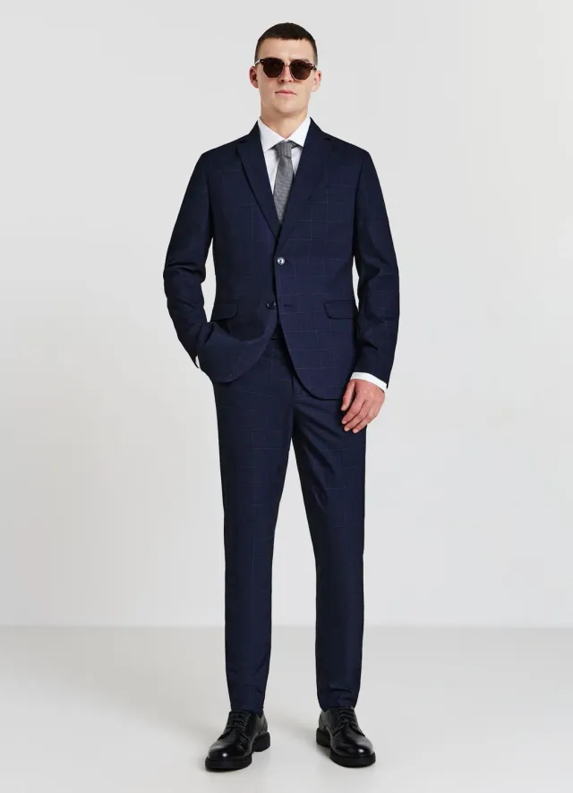 Calliope veste homme à carreaux 2 boutons