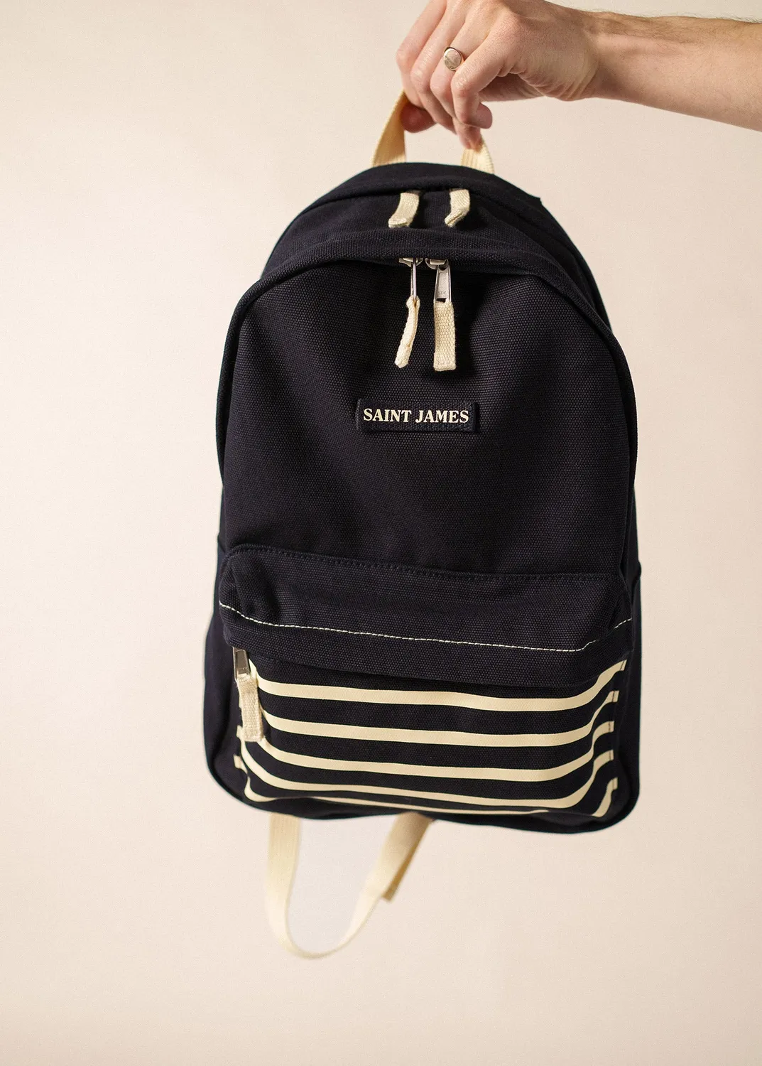 Saint James sac à dos navy canvas coton