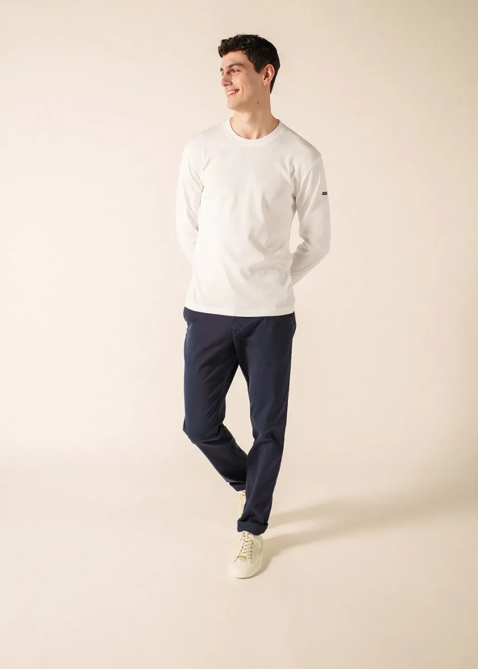 Saint James Lumio t-shirt manches longues blanc coton