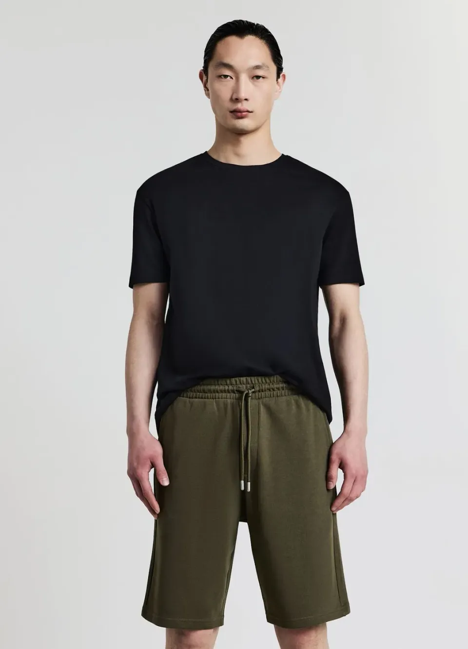 Calliope short jogging homme coton uni cordon taille S-XL