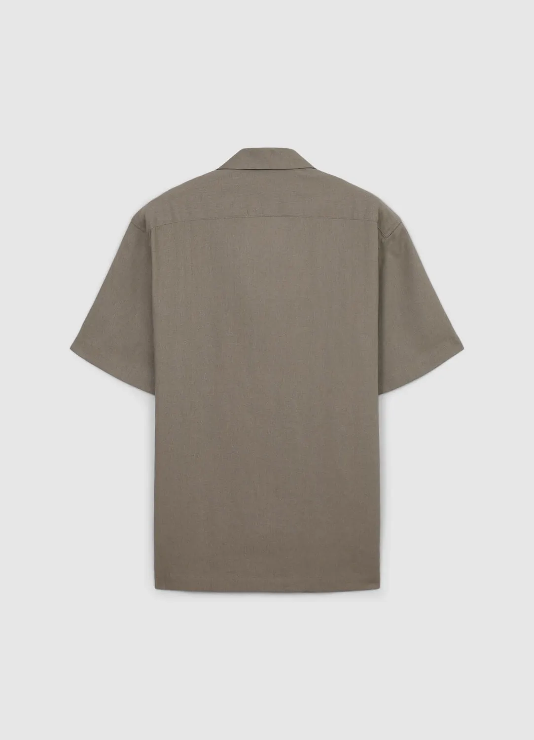 Calliope chemise bowling homme lin manches courtes unie