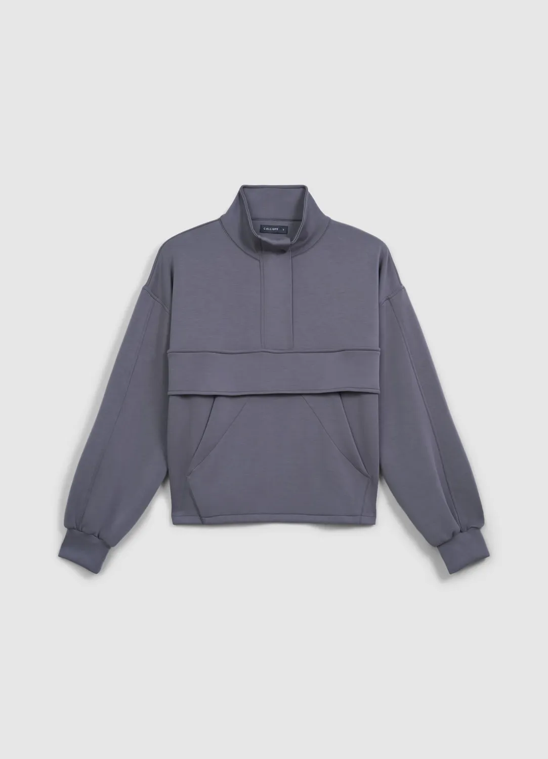 Calliope Sweat femme col montant poche kangourou