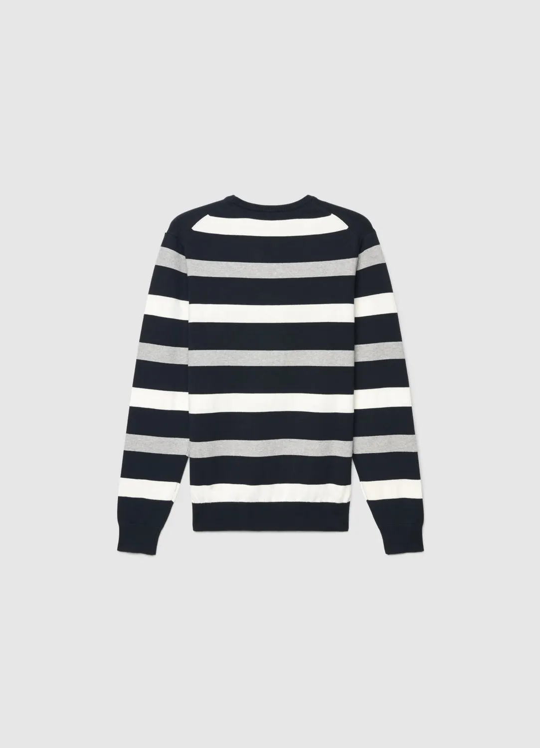 Calliope Pull rayé homme col rond côtes
