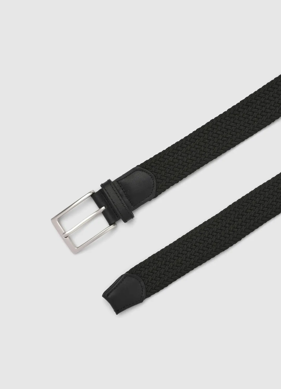 Calliope ceinture tressée homme élastique boucle métal