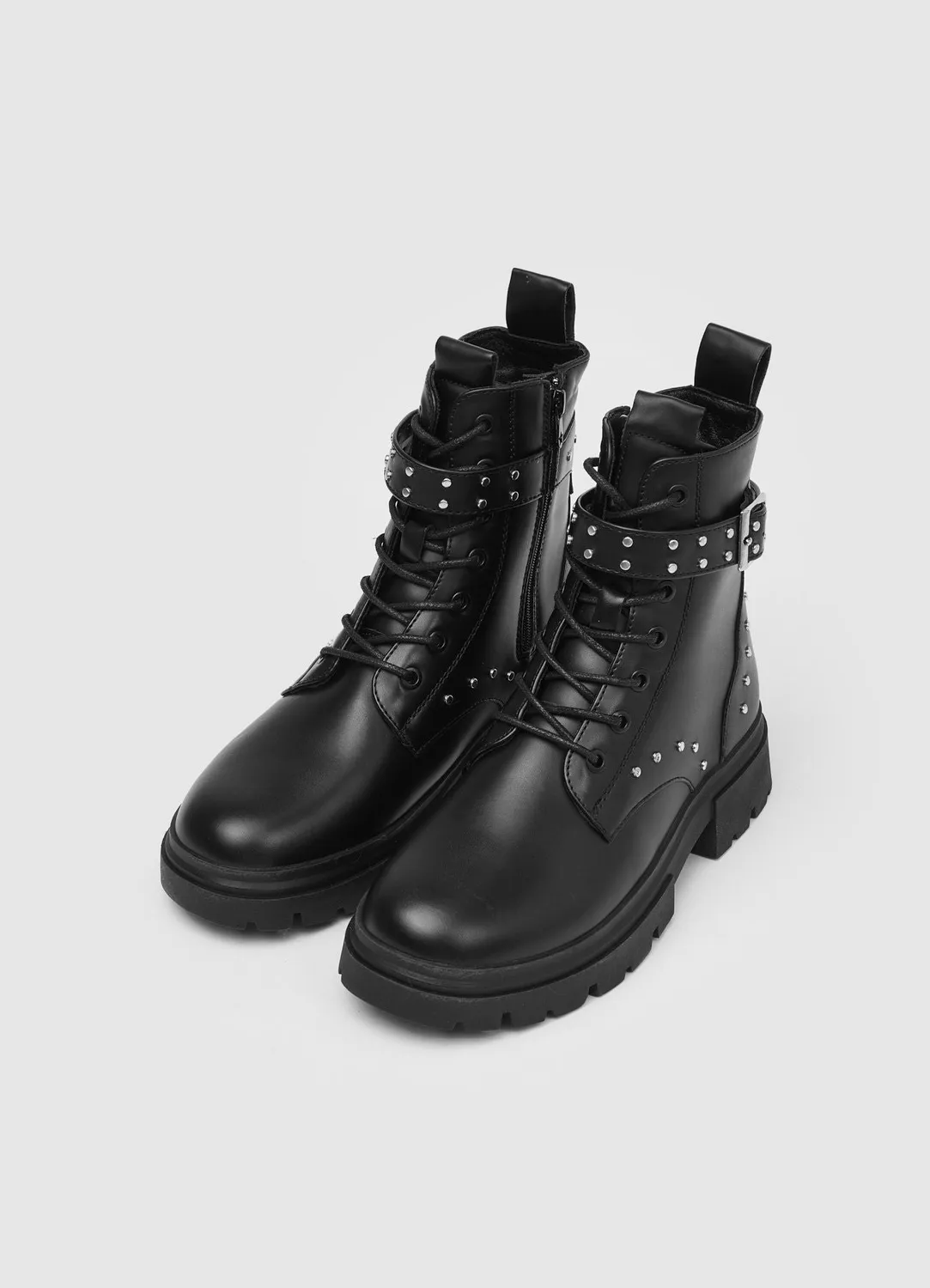 Calliope bottines fille similicuire cloutées