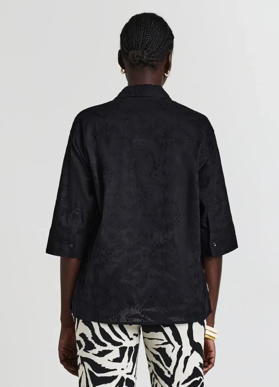 Calliope chemise oversize sangallo femme broderie