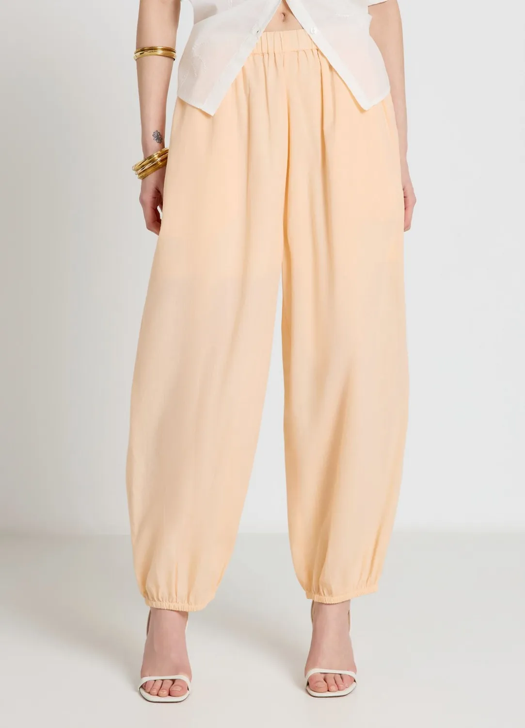 Calliope Pantalon Elastique Pantalon Femme Harem Fluide