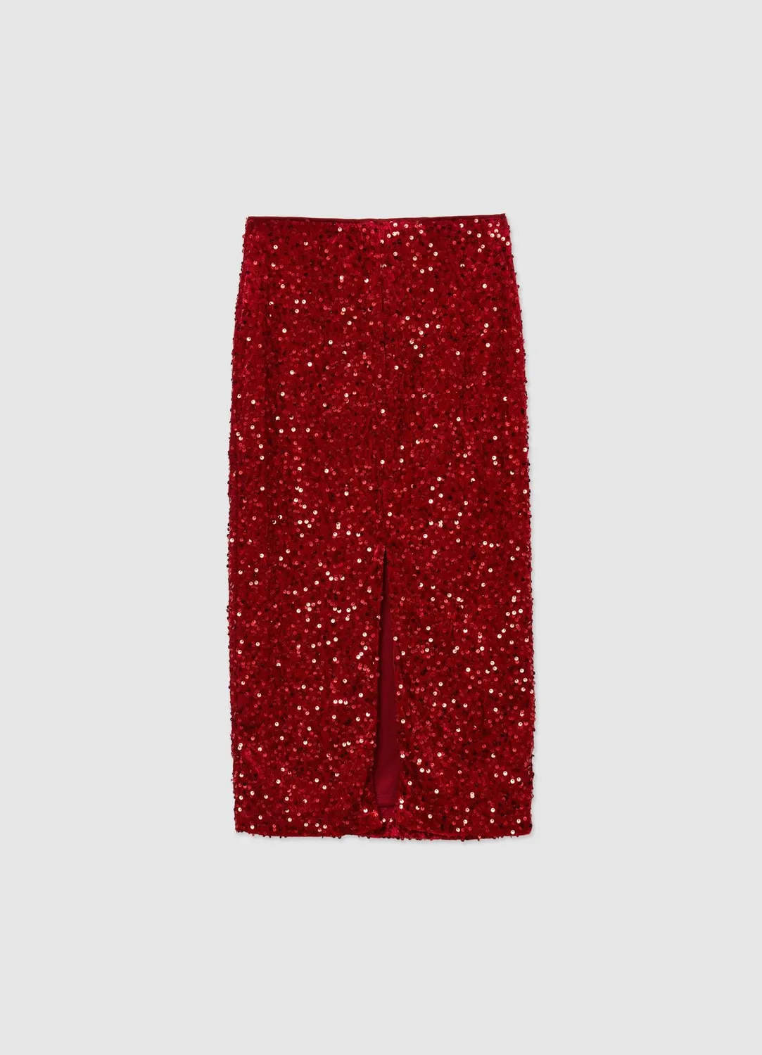 Calliope Longuette Chenille Jupe Femme Paillettes Fendue