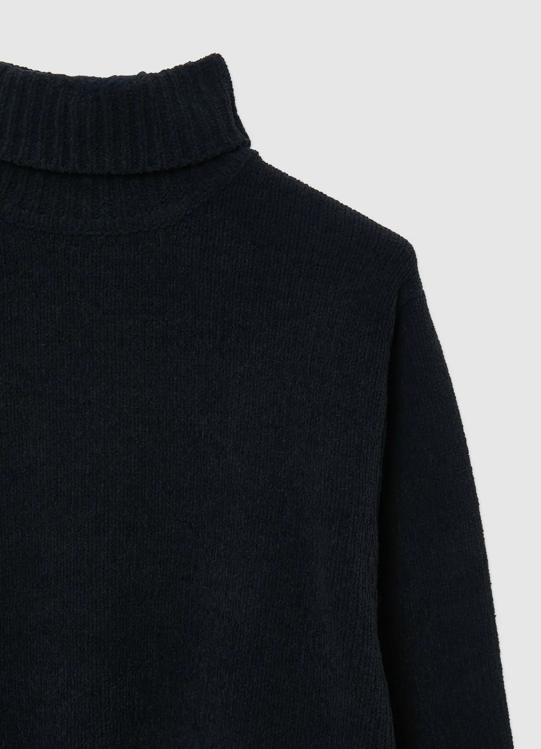 Calliope pull col roule chenille homme uni manches longues