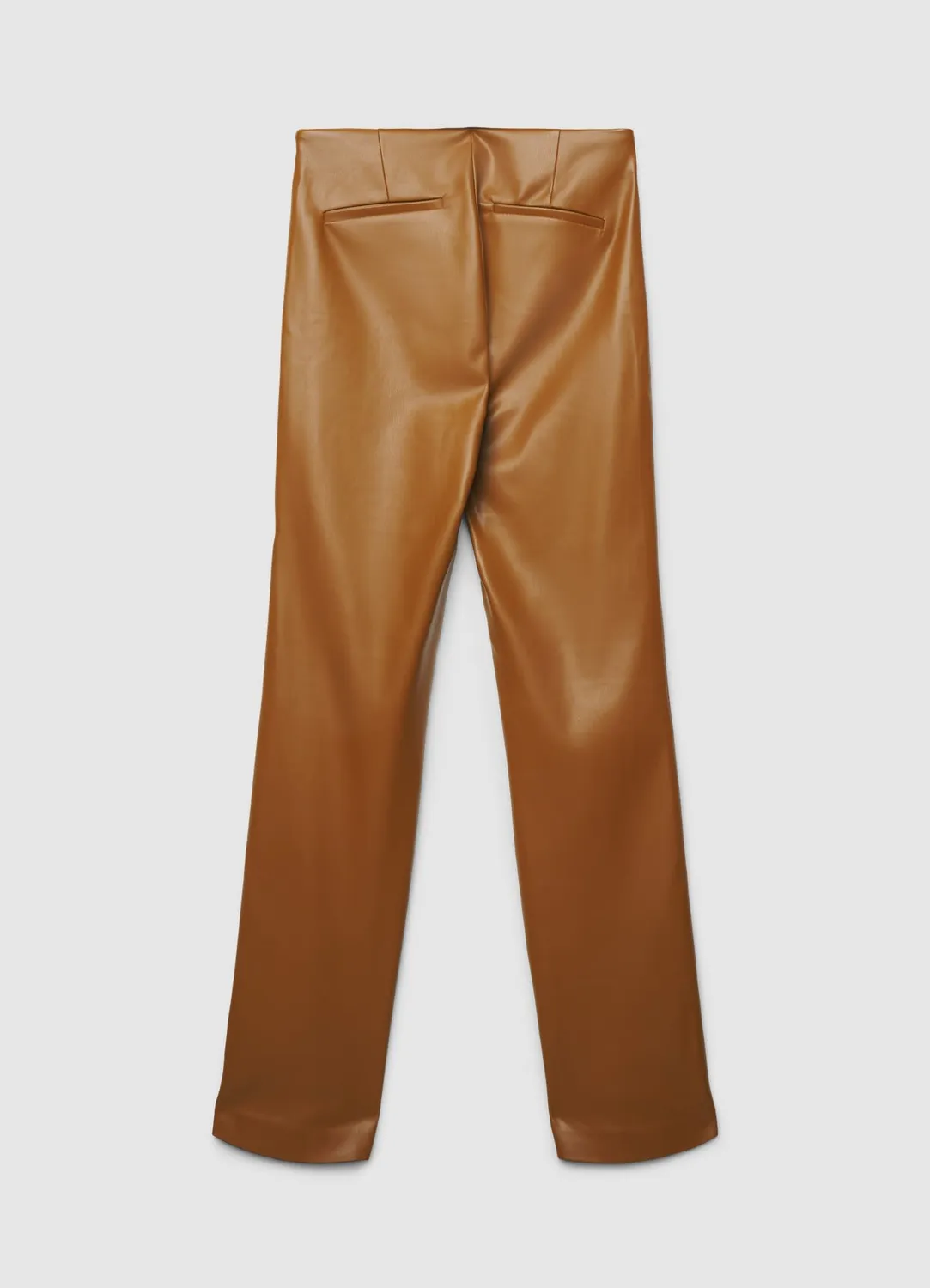 Calliope straight pantalon femme effet cuir noir