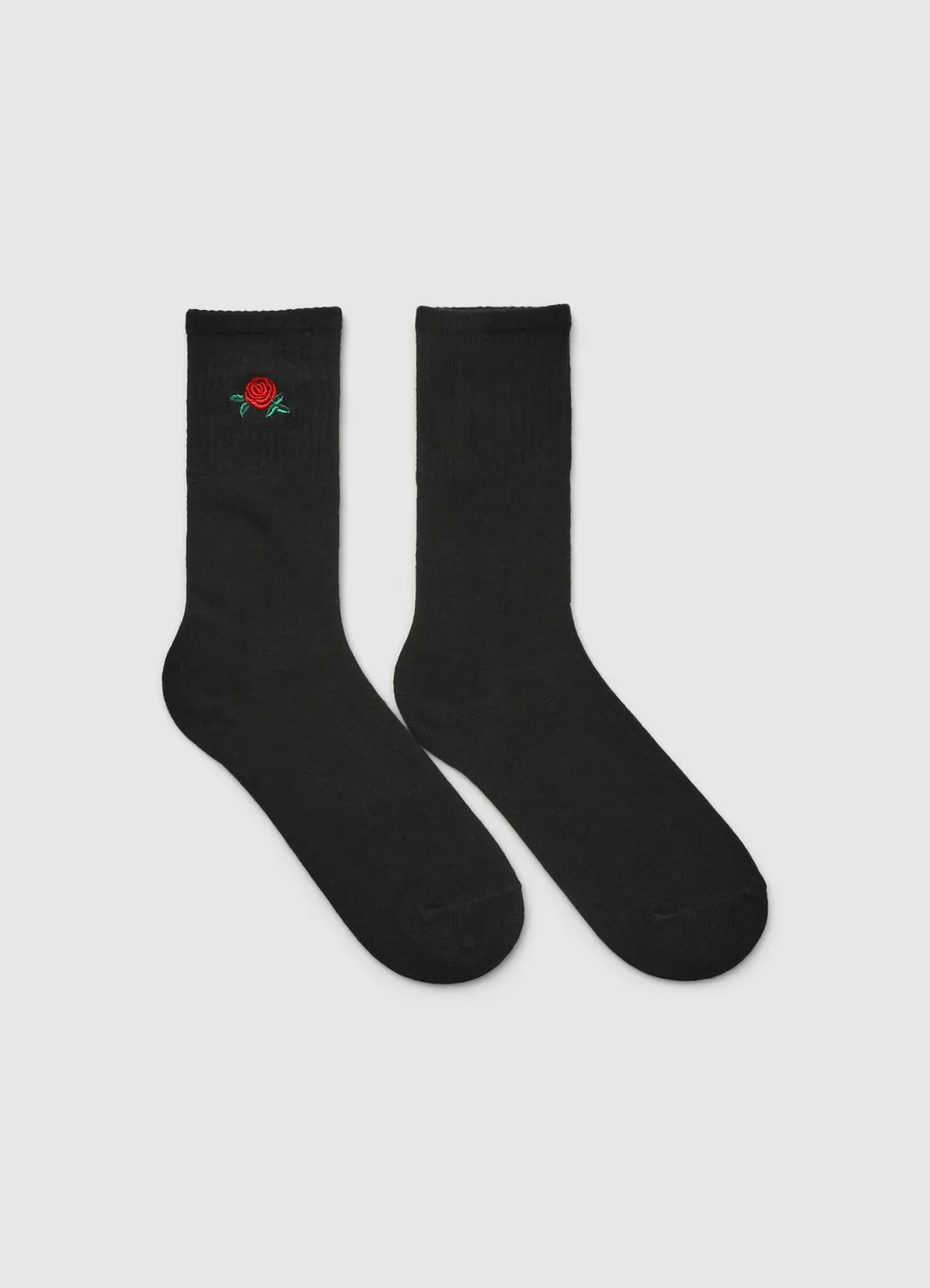 Calliope Chaussettes broderie fleur mi-mollet femme coton