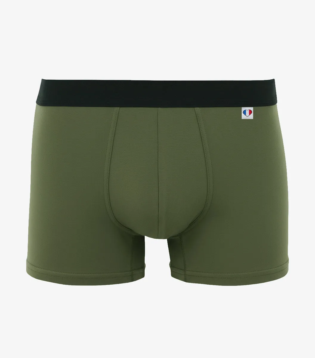 Cocorico Intemporel boxer homme kaki coton