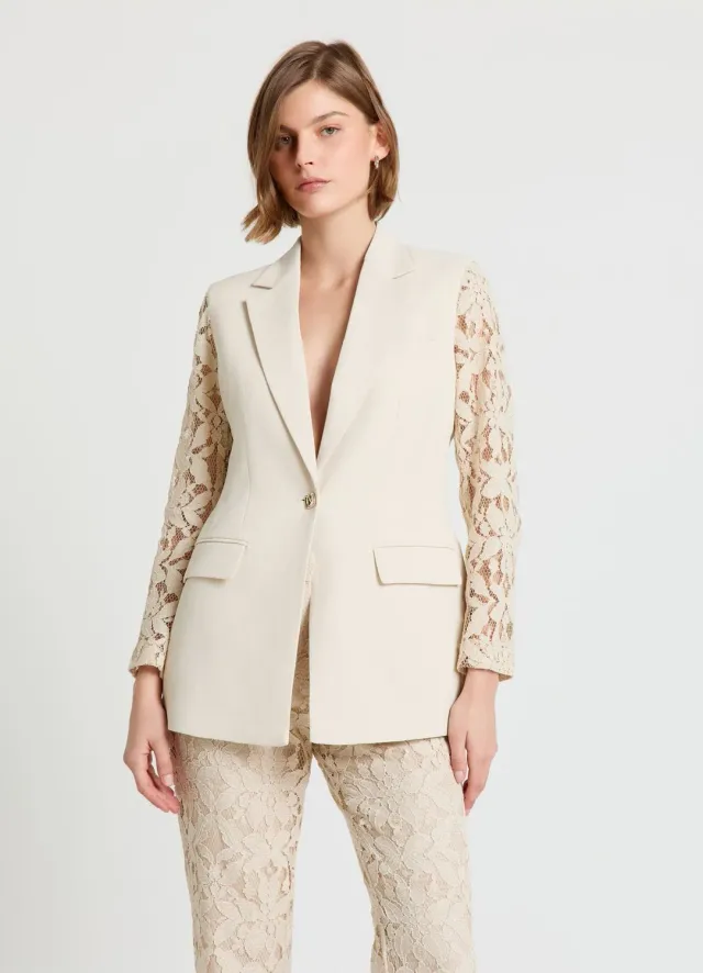 Calliope veste blazer femme S manches dentelle