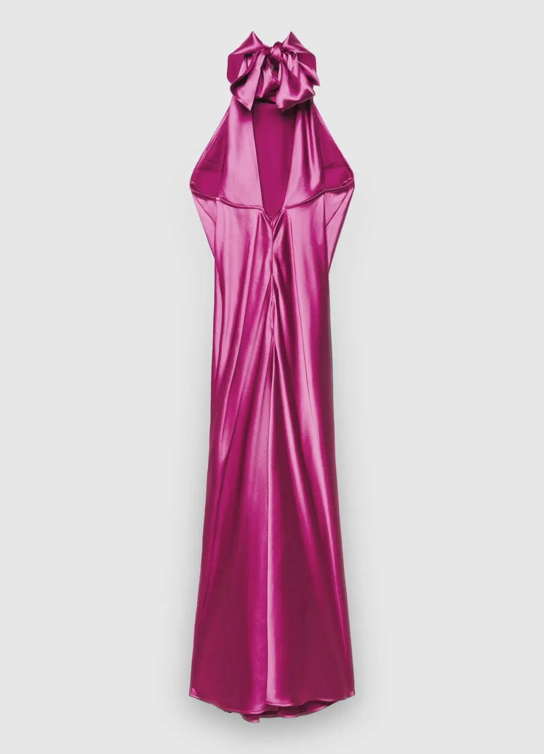 Calliope Atelier robe longue satinée col américain