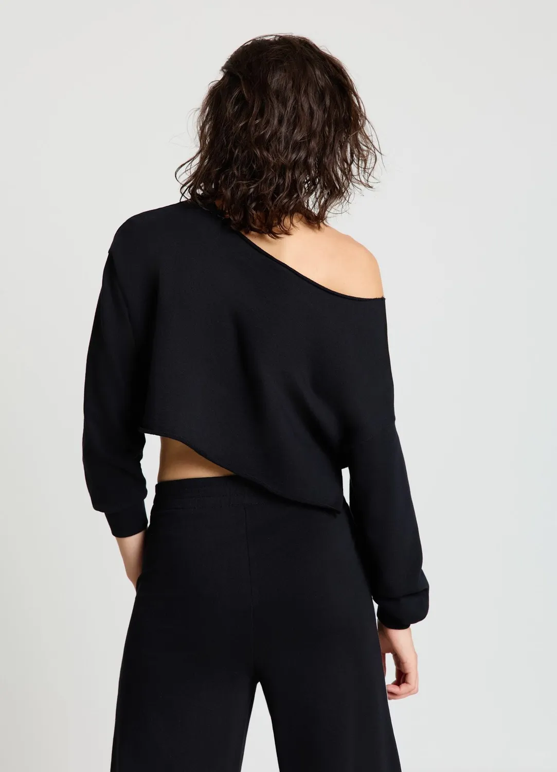 Calliope crop sweat inscription col rond