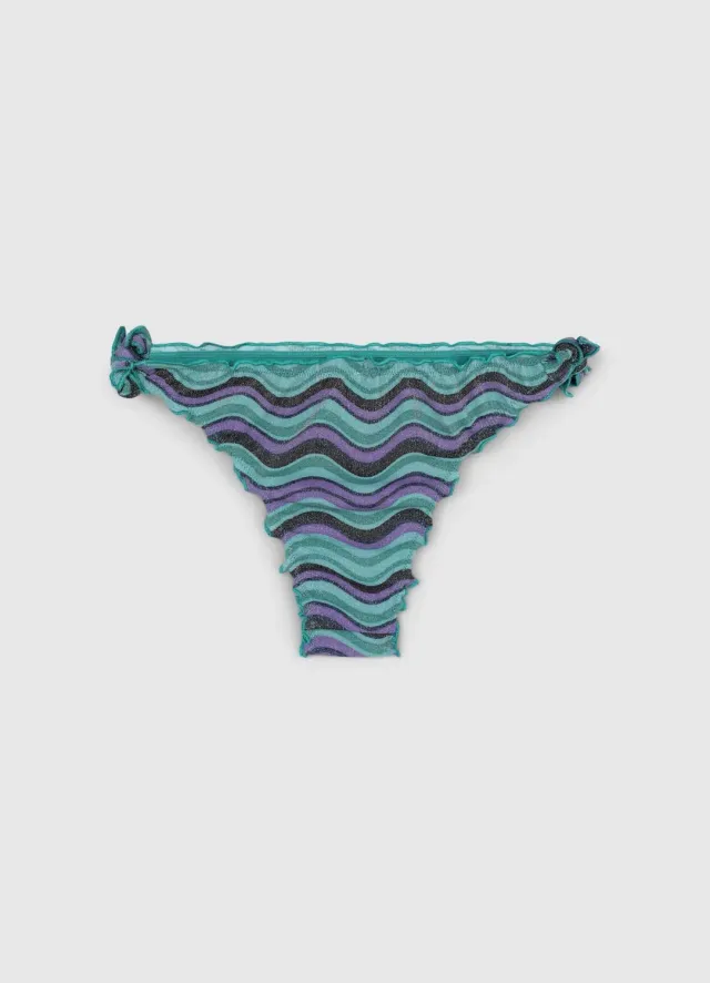 Calliope slip de bain femme luminescent à lacets