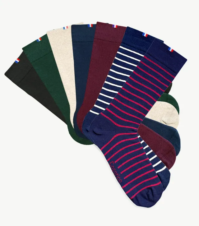 Cocorico Pack Semainier Chaussettes Homme x7 coton