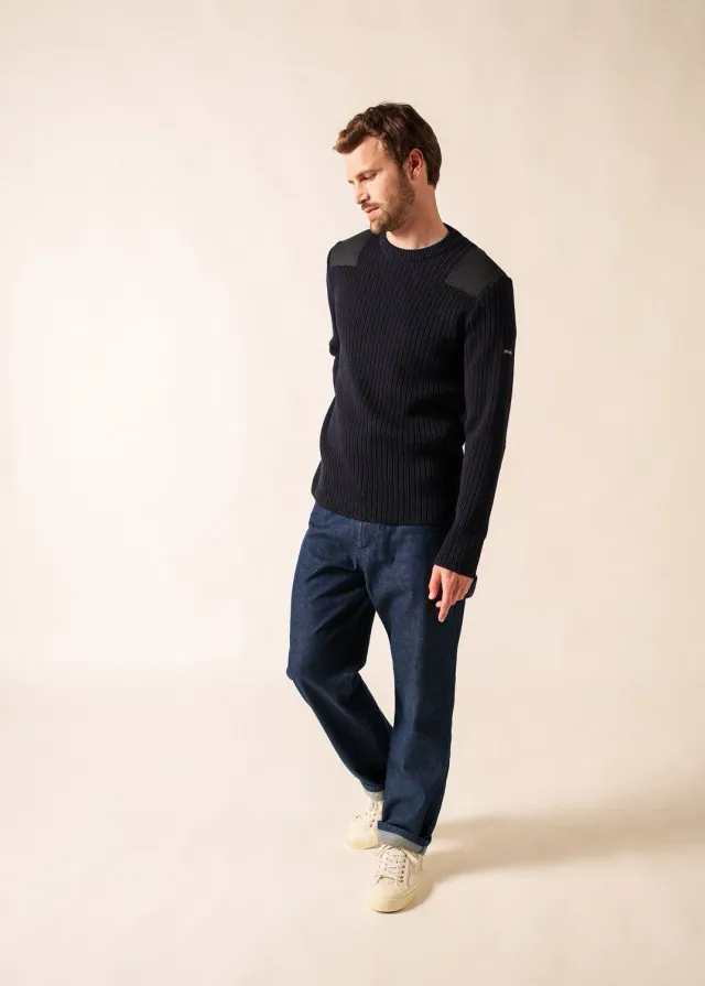 Saint James Gouvernail pull navy laine homme