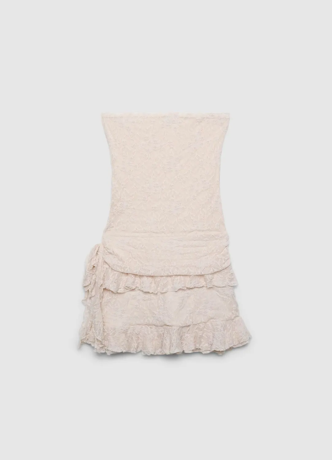 Calliope Robe bandeau dentelle volants femme festive