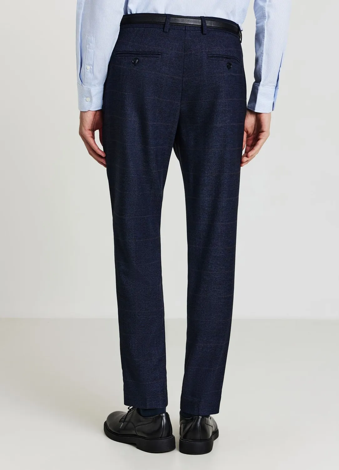 Calliope pantalon homme à carreaux coupe regular bureau