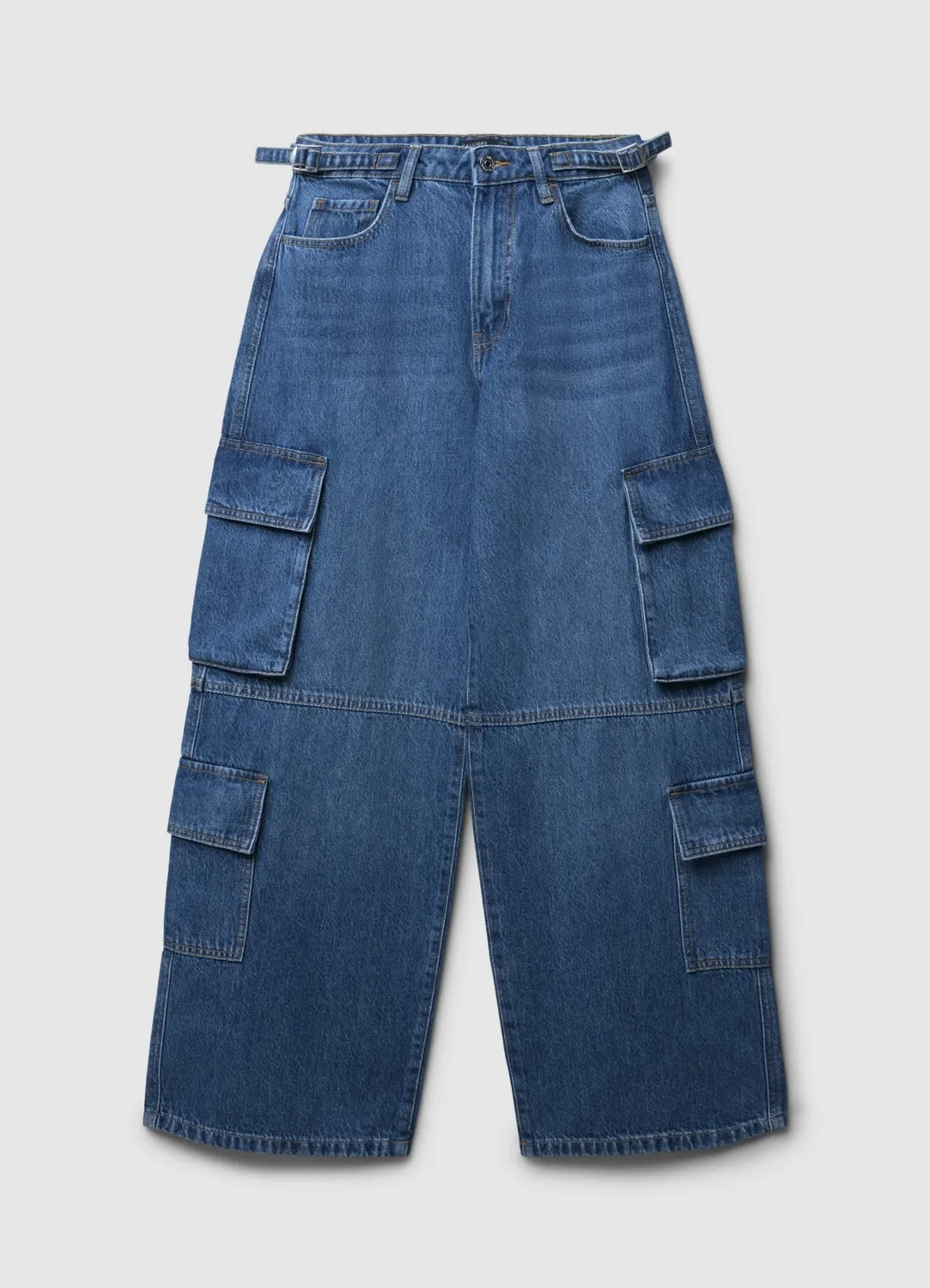 Calliope jean cargo multipoche femme coupe ample