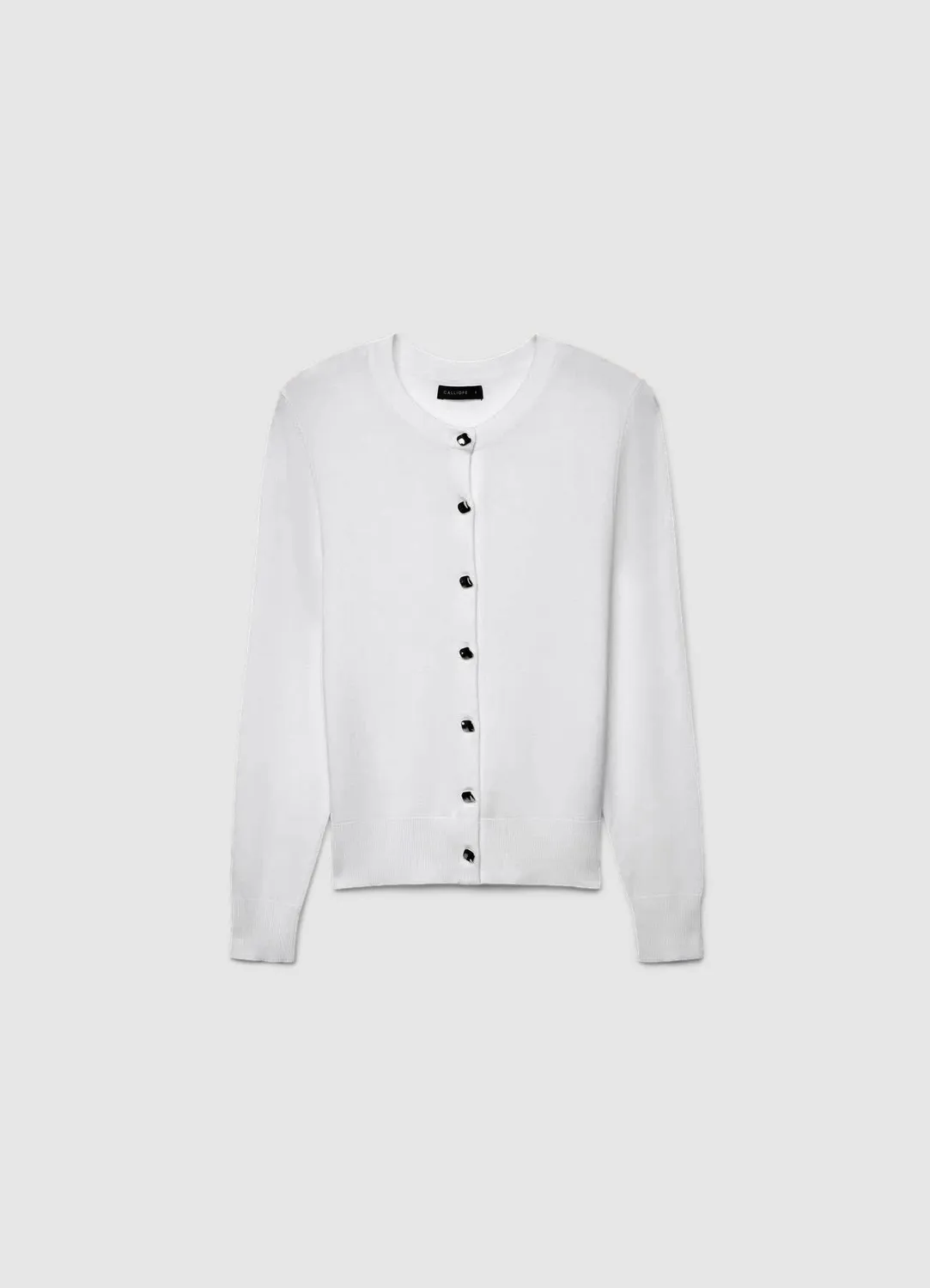 Calliope cardigan col rond boutonné uni