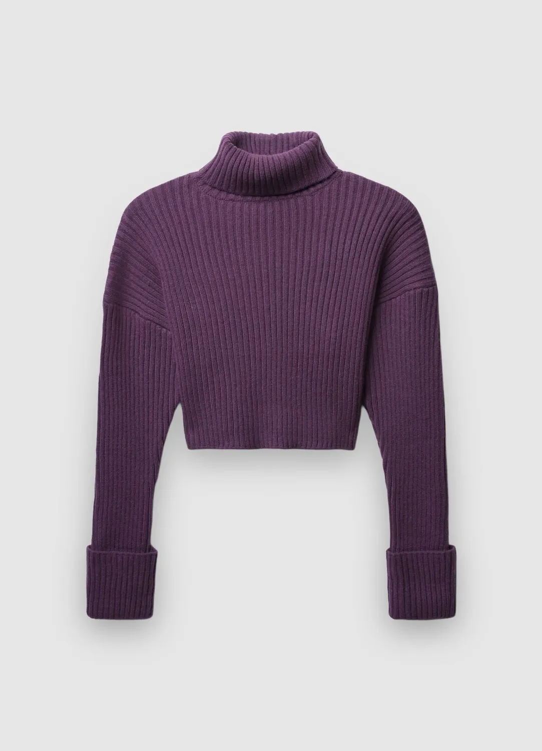 Calliope pull col montant femme côtes manches longues