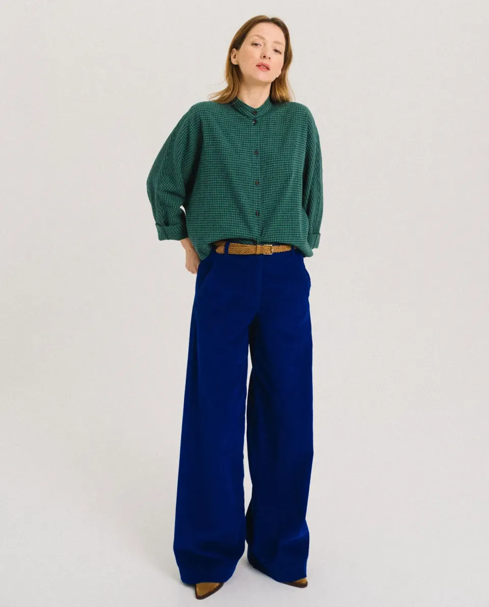 Tinsels Francisco chemise courte poem carreaux