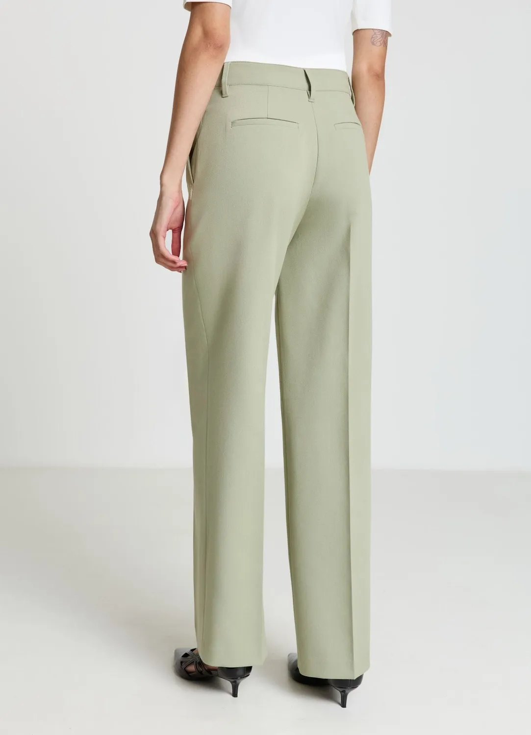 Calliope Pantalon Droit Femme Bureau Uni Poches