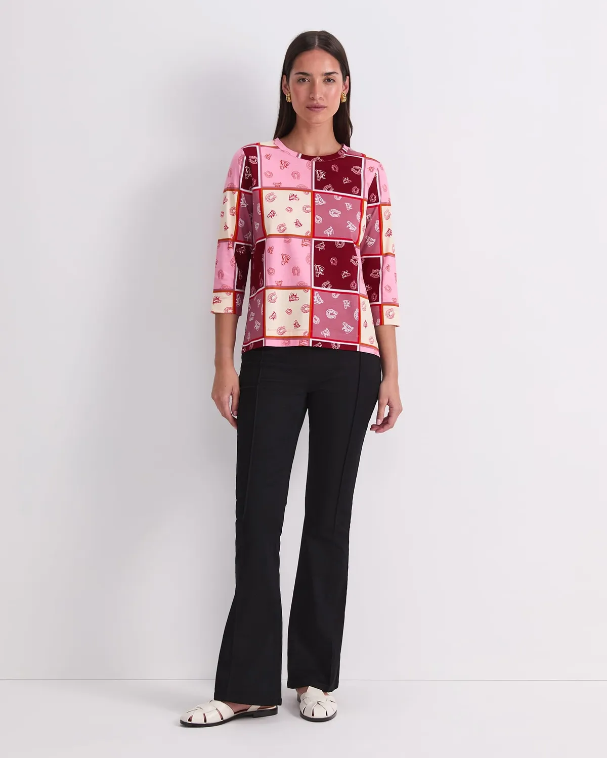 Sportscraft Horse Print t-shirt coton imprimé cheval